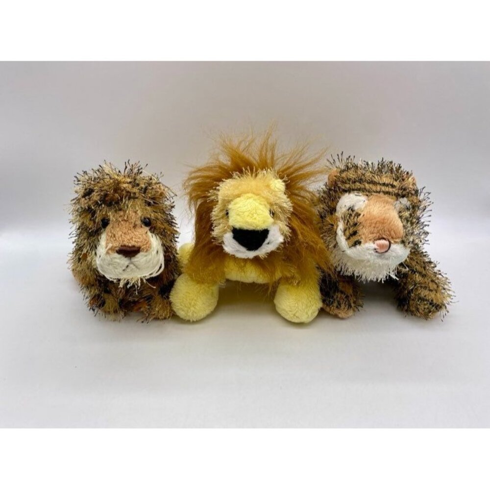 Ganz Webkinz Lil Kinz Plush Lot Of 3: Lion, Leopard & Tiger READ Description